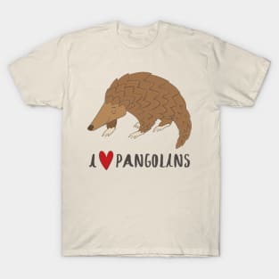 I Love Pangolins T-Shirt